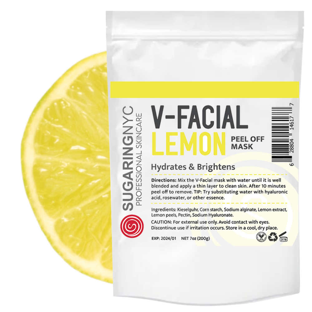 Vajacial Mask Lemon with Lemon Elements V-Facial by Sugaring NYC 7oz 200g.