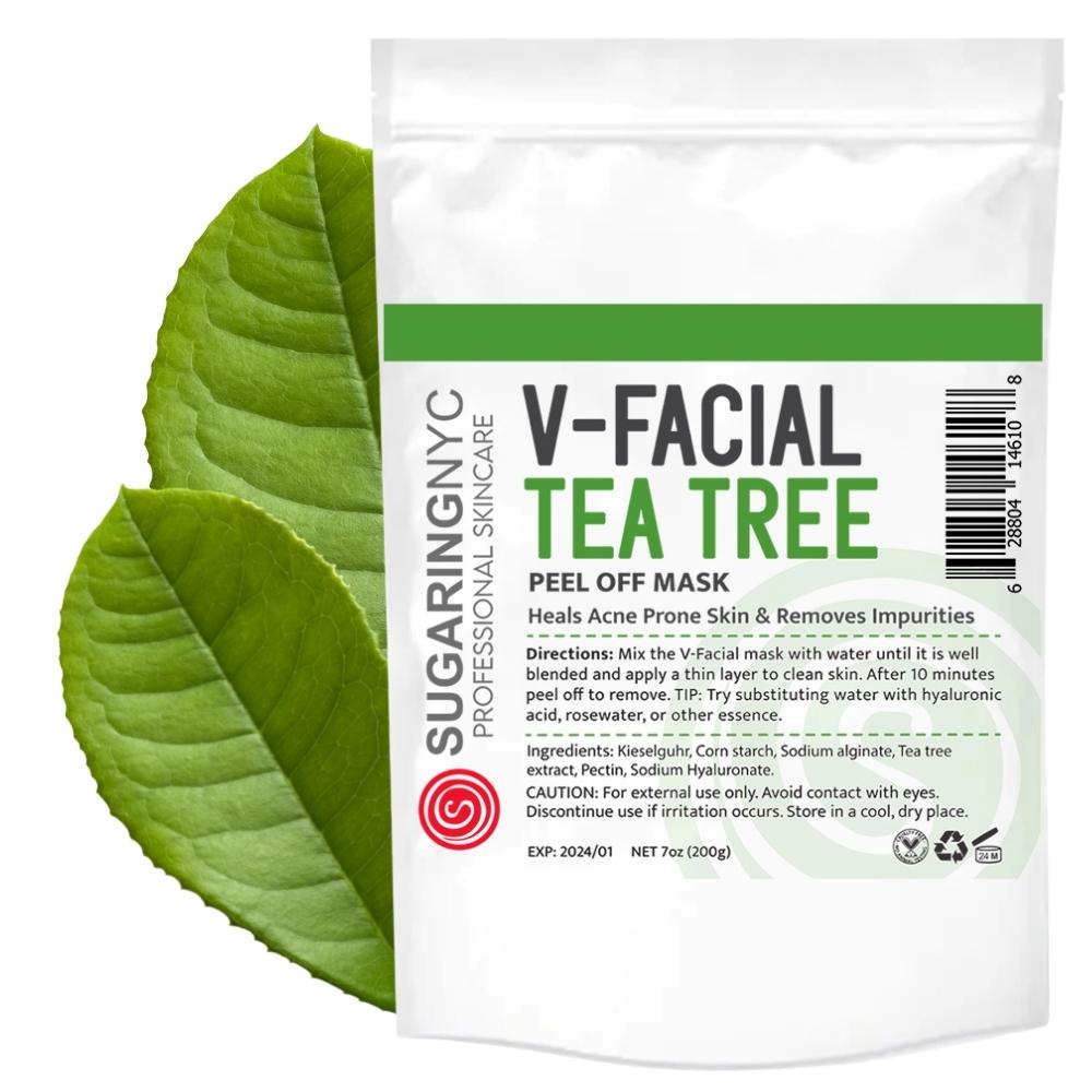 Vajacial Mask Tea Tree with Tea Tree Elements V-Facial by Sugaring NYC 7oz 200g.